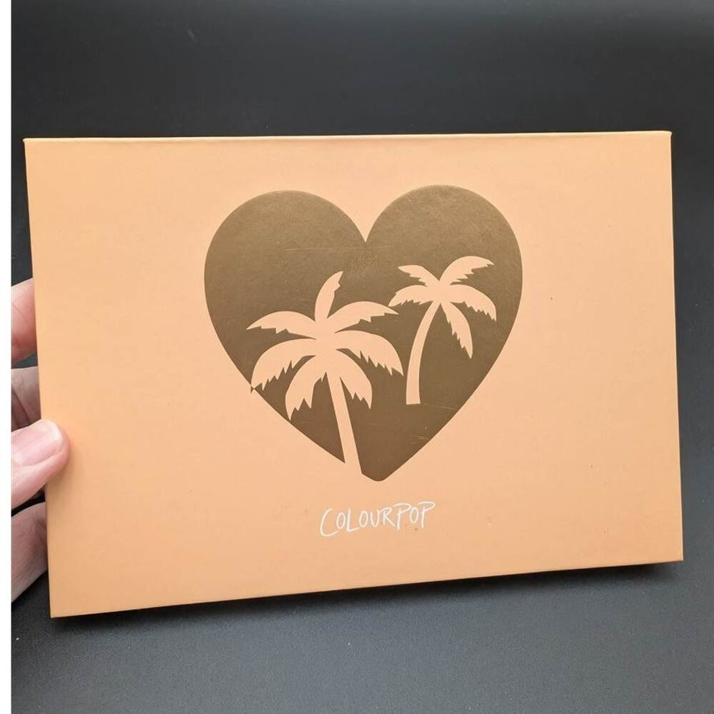ColourPop Empty Magnetic Palette Makeup Storage Cardboard Peach Palm Tree Heart